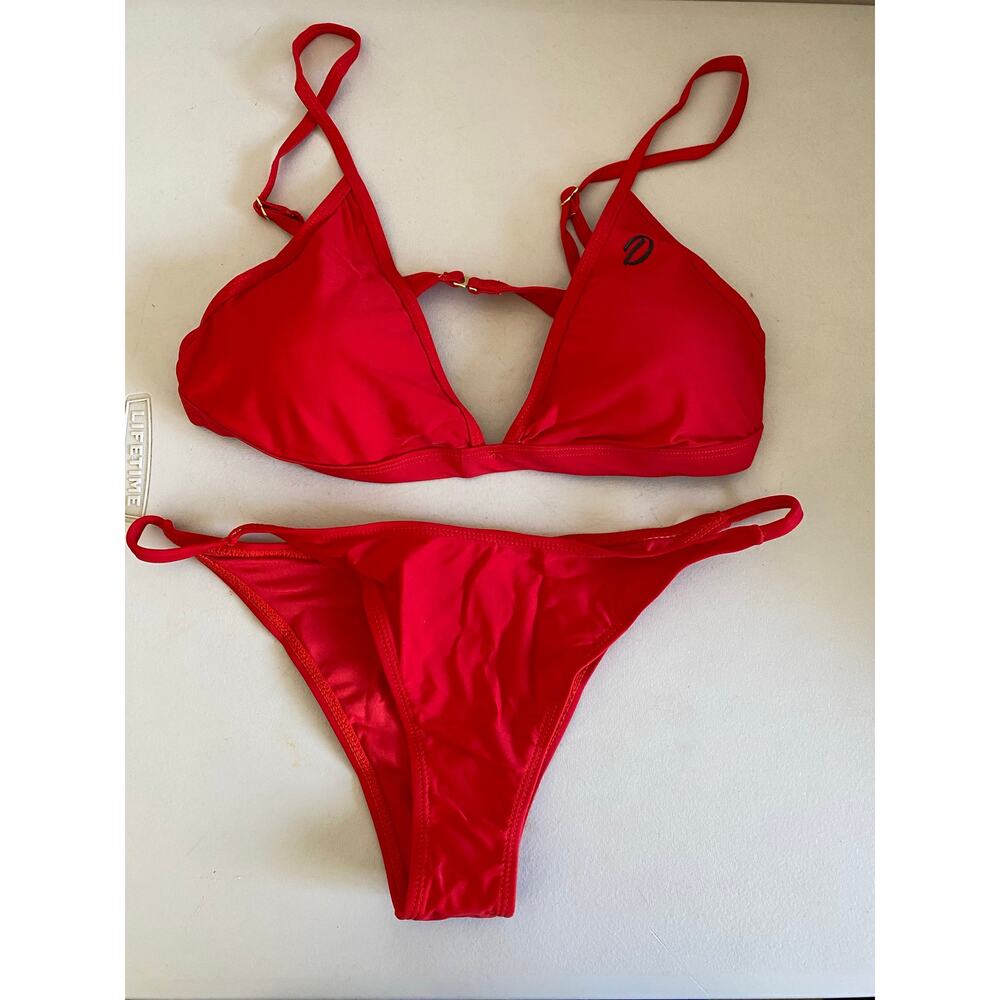 Dixxon Red Tanning String Bikini XL NEW